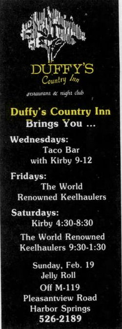 Duffys Country Inn (Hoppies) - Feb 10 1989 Ad